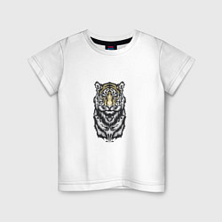 Футболка хлопковая детская King - Tiger, цвет: белый