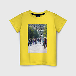 Футболка хлопковая детская QR-Будущее, цвет: желтый