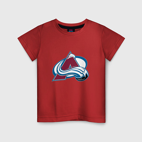 Детская футболка Колорадо Эвеланш логотип / Красный – фото 1