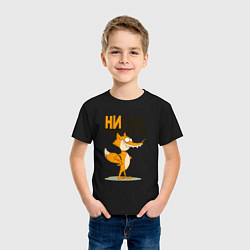 Футболка хлопковая детская Моя совесть, цвет: черный — фото 2