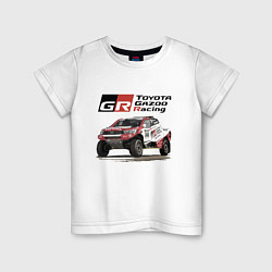 Футболка хлопковая детская Toyota Gazoo Racing Team, Finland Motorsport, цвет: белый