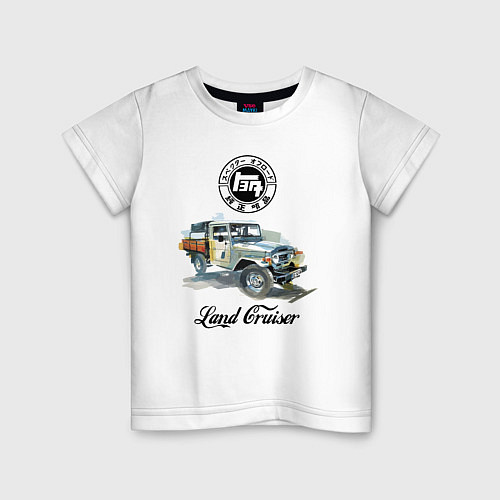 Детская футболка Грузовик Тойота ретро / Белый – фото 1