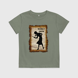 Футболка хлопковая детская Нэнси Дрю Nancy Drew, цвет: авокадо