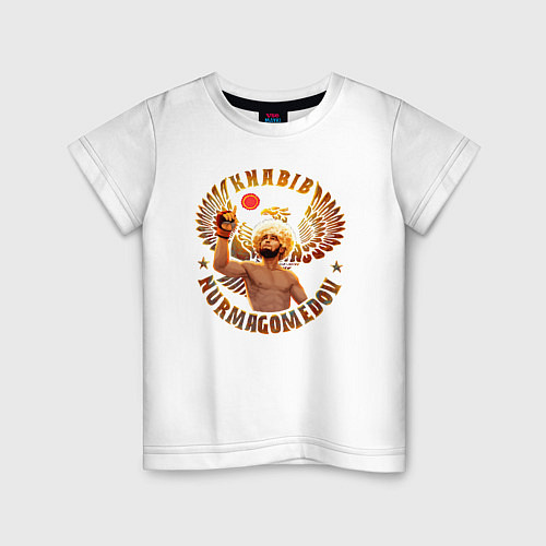 Детская футболка Khabib Nurmagomedov Art / Белый – фото 1