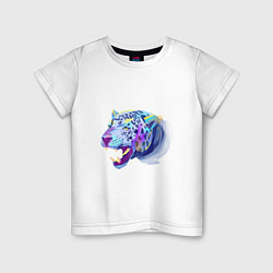 Детская футболка Неоновый леопард