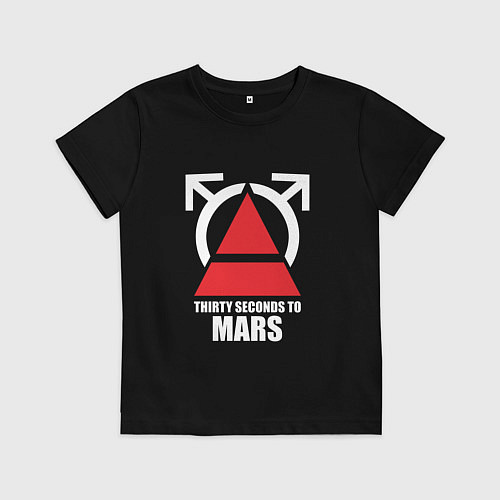 Детская футболка 30 Seconds To Mars Logo / Черный – фото 1