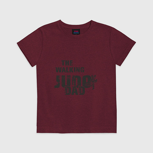 Детская футболка Judo - Dad / Меланж-бордовый – фото 1