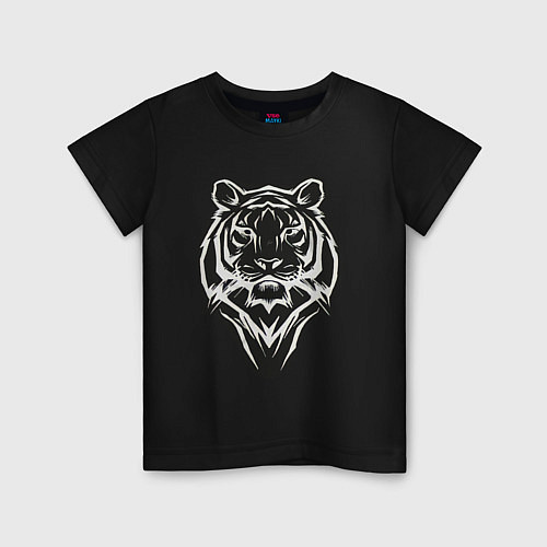 Детская футболка Tiger print / Черный – фото 1