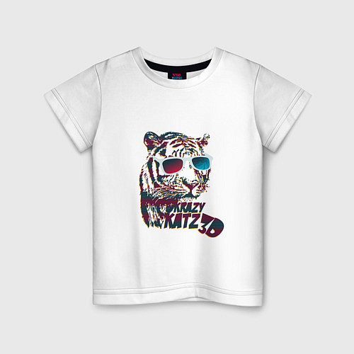 Детская футболка ТриД тигр / Белый – фото 1