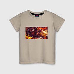 Детская футболка Взгляд Ренгоку Клинок рассекающий демонов