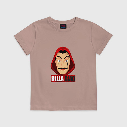 Детская футболка Белла Чао / Пыльно-розовый – фото 1