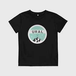 Футболка хлопковая детская УРАЛ 01, цвет: черный