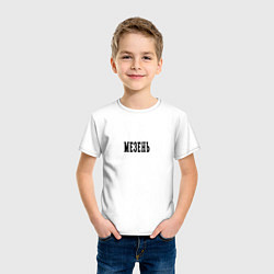 Футболка хлопковая детская Мезень black I, цвет: белый — фото 2