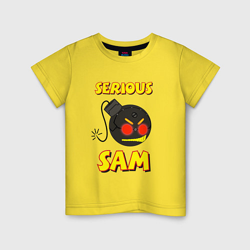 Детская футболка Serious Sam Bomb Logo / Желтый – фото 1