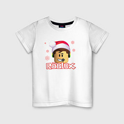 Футболка хлопковая детская ROBLOX НОВЫЙ ГОД 2022, цвет: белый