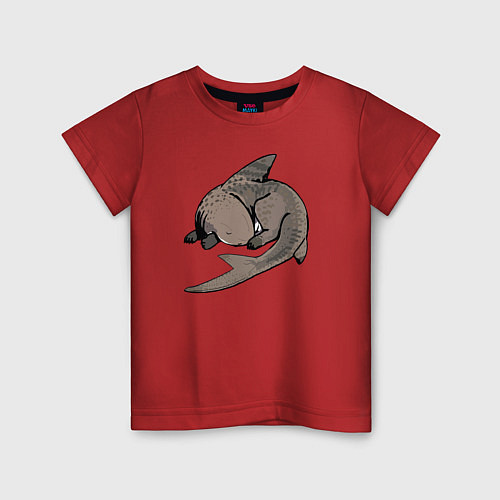 Детская футболка Спящая акула / Красный – фото 1