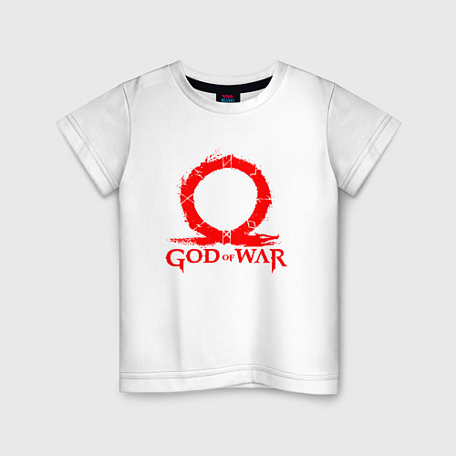 Детская футболка GOD OF WAR RED LOGO RAGNAROK / Белый – фото 1