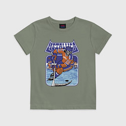 Футболка хлопковая детская Metallica - Hockey, цвет: авокадо