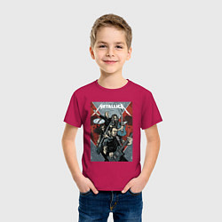 Футболка хлопковая детская Metallica - cool dudes!, цвет: маджента — фото 2