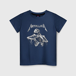 Футболка хлопковая детская Metallica - thrash metal!, цвет: тёмно-синий