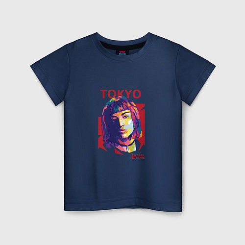 Детская футболка Tokyo - La Casa De Papel / Тёмно-синий – фото 1