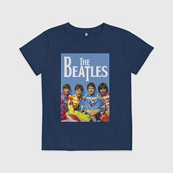 Футболка хлопковая детская The Beatles - world legend!, цвет: тёмно-синий