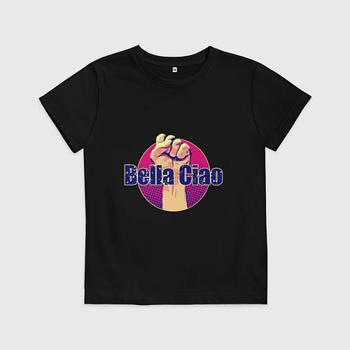 Детская футболка Bella Ciao Fist / Черный – фото 1