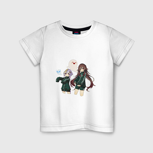 Детская футболка Ху Тао и Ци Ци играют в кальмара / Белый – фото 1