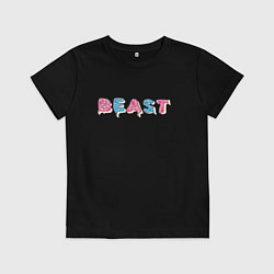 Футболка хлопковая детская Mr Beast - Art 1, цвет: черный
