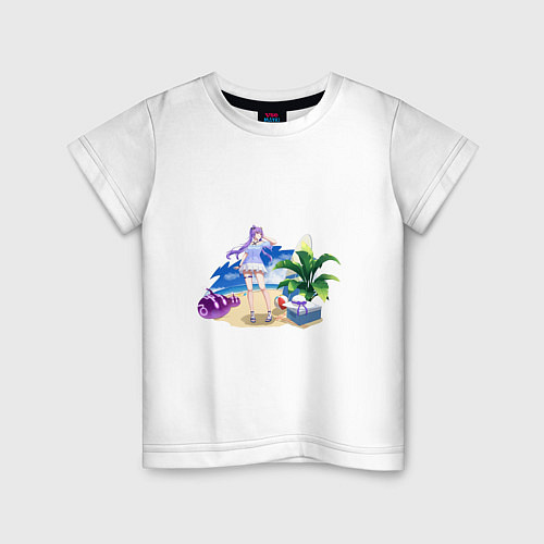 Детская футболка Кэ Цин в отпуске / Белый – фото 1