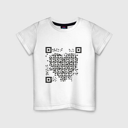 Детская футболка QR Love / Белый – фото 1