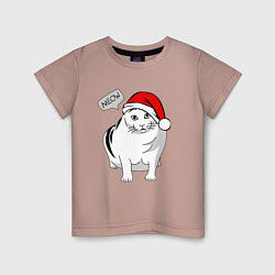 Детская футболка НОВОГОДНИЙ КОТ БЕНДЕР МЕМ