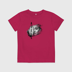 Футболка хлопковая детская Adele лицо, цвет: маджента