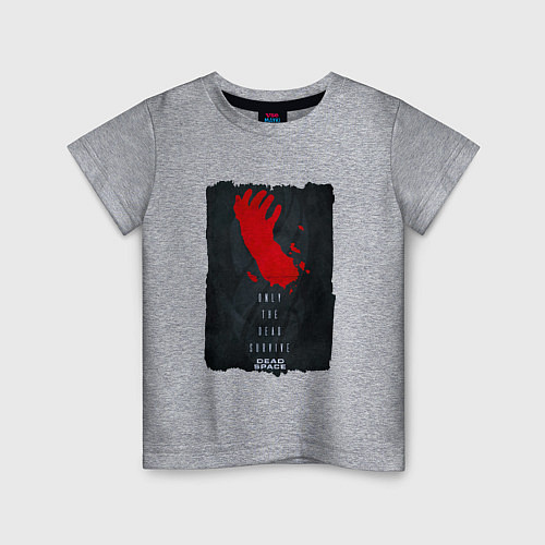 Детская футболка DEAD SPACE РУКА В КОСМОСЕ / Меланж – фото 1