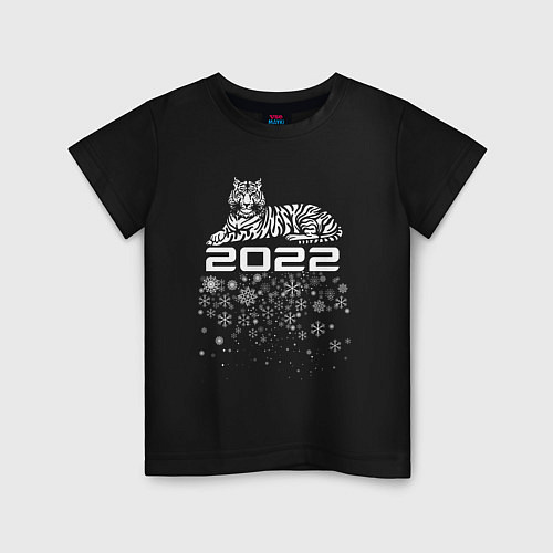 Детская футболка Тигр 2022: White / Черный – фото 1