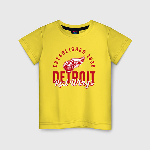 Детская футболка Detroit Red Wings Детройт Ред Вингз / Желтый – фото 1