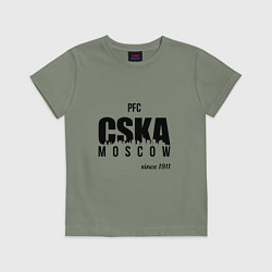 Футболка хлопковая детская CSKA since 1911, цвет: авокадо