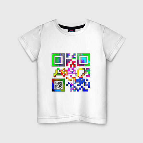 Детская футболка Color QR / Белый – фото 1