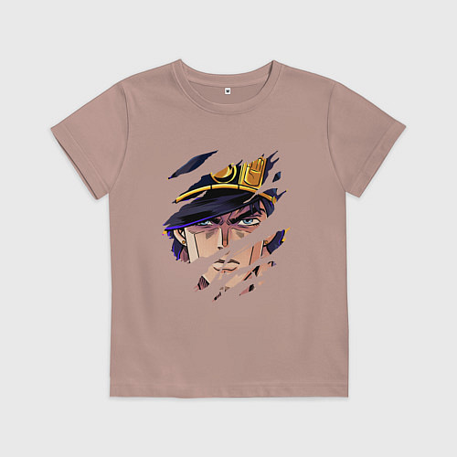 Детская футболка JOJOS BIZARRE ADVENTURE, ГЛАВНЫЙ ГЕРОЙ / Пыльно-розовый – фото 1