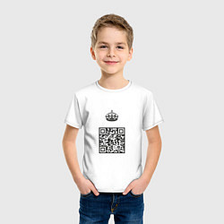 Футболка хлопковая детская QR King, цвет: белый — фото 2