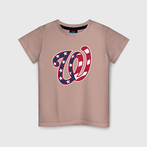 Детская футболка Washington Nationals - baseball team / Пыльно-розовый – фото 1