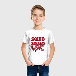 Футболка хлопковая детская Squid Squad, цвет: белый — фото 2
