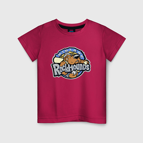 Детская футболка Midland Rockhounds - baseball team / Маджента – фото 1