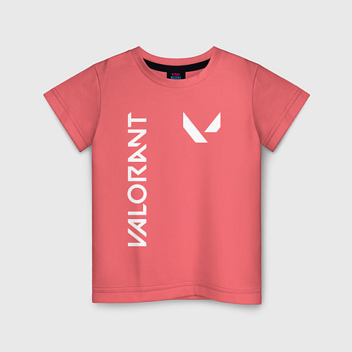 Детская футболка Valorant - Logo / Коралловый – фото 1