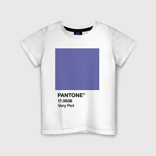 Детская футболка Цвет Pantone 2022 года - Very Peri / Белый – фото 1