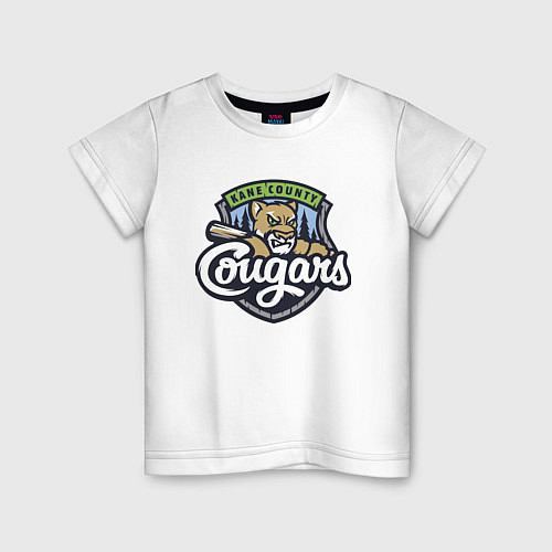 Детская футболка Kane County Cougars - baseball team / Белый – фото 1