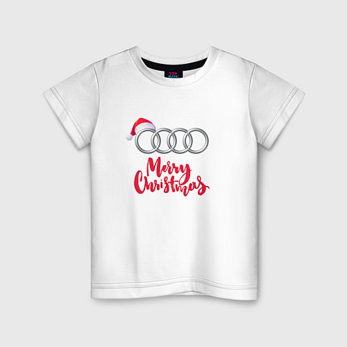 Детская футболка AUDI MERRY CHRISTMAS / Белый – фото 1