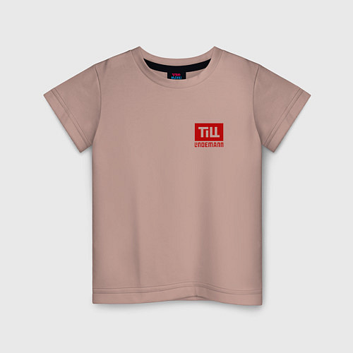 Детская футболка TILL LINDEMANN NEW LOGO / Пыльно-розовый – фото 1