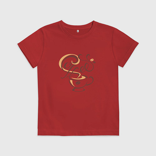 Детская футболка Любителям кофе / Красный – фото 1