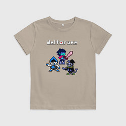 Футболка хлопковая детская Deltarune Дельтарун, цвет: миндальный
